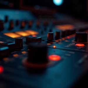 Cinematic wide-angle shot of a vibrant, neon-lit urban street at night with wet asphalt, representing the energetic mood of Cruz Santos's new track "Sudor y Asfalto."